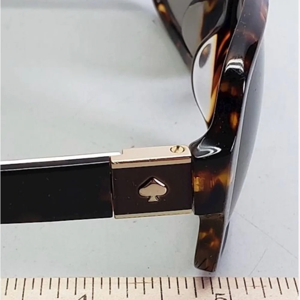 Kate Spade Sunglasses w/ Case Striped/ Dark Brown Tortoise Shell Frame